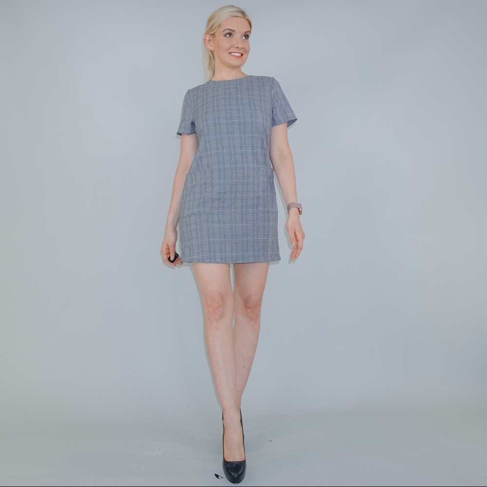 Grey Plaid Dress - Picture 3 of 11